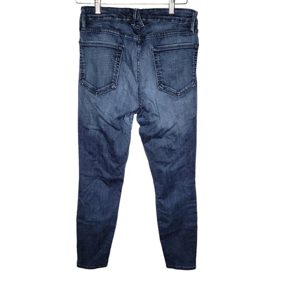 Good American 6 / 28 Good Waist Crop Skinny Women's Dark Wash Denim Blue Jeans - Picture 2 of 5